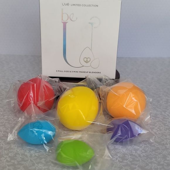 UVÉ Limited Collection Be You - Beauty Blender Set - 3 Full Size & 3 Mini Sponge - Picture 1 of 6